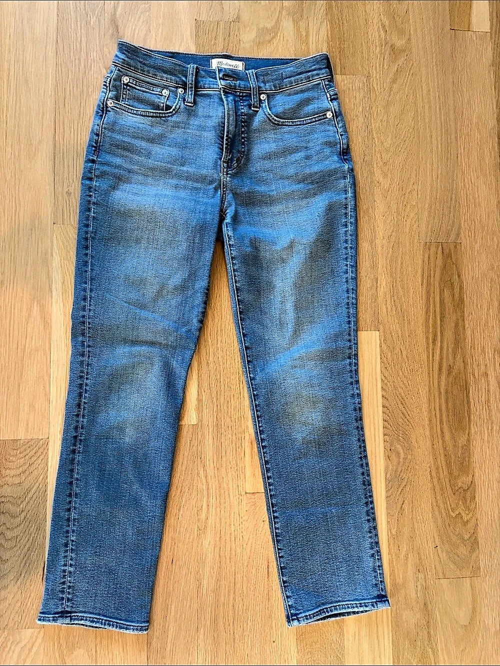 Madewell The Perfect Vintage Jean Straight Leg Jeans in Blue